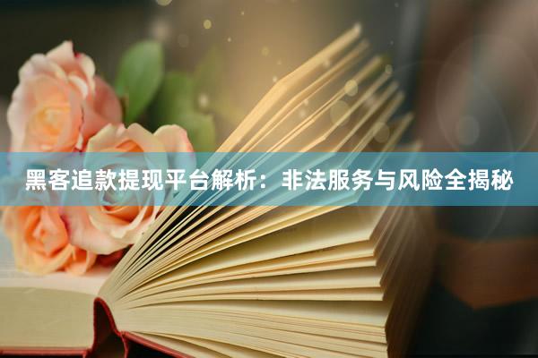 黑客追款提现平台解析：非法服务与风险全揭秘